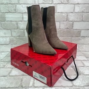 NIB NWT Guess Breki 2 Suede Heeled Booties